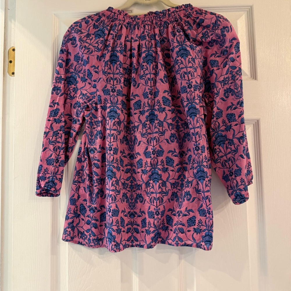 J. Jill Pink and Blue Floral Blouse - Picture 3 of 3